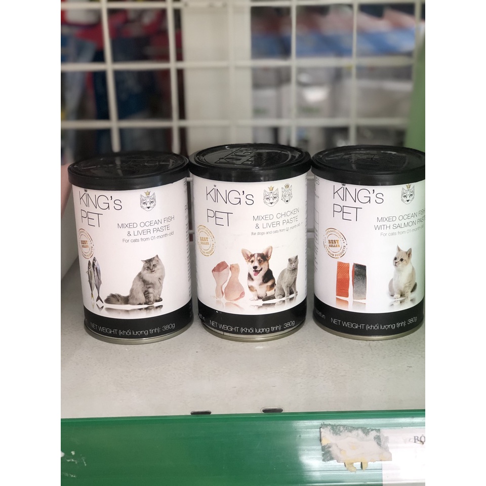 PATE KING PET CHO CHÓ MÈO NHIỀU VỊ - 380G