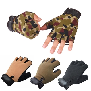 Găng Tay Hở Ngón + Găng Tay Bằng Da nylon Dùng Chơi Thể Thao Ngoài Trời Cho Nam Và Nữ