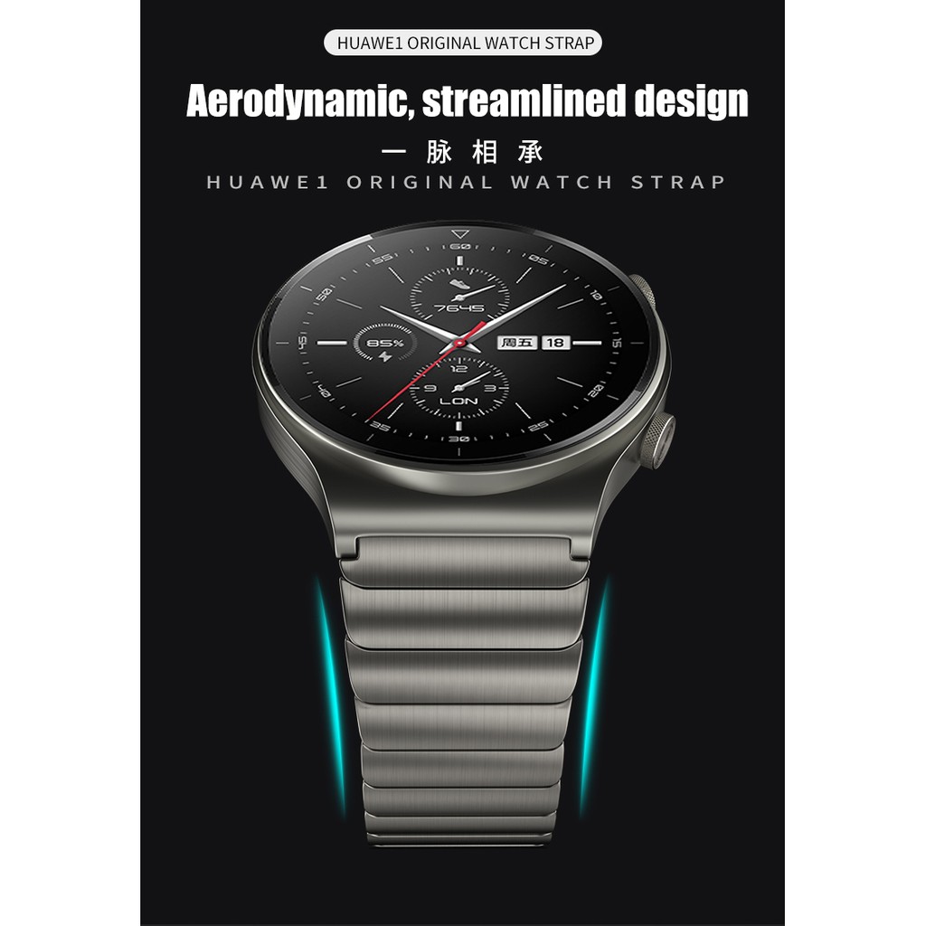 Dây Đeo Bằng Thép Không Gỉ 22mm Cho Đồng Hồ Thông Minh Huawei GT3 GT2 Pro GT2 46mm GT2e