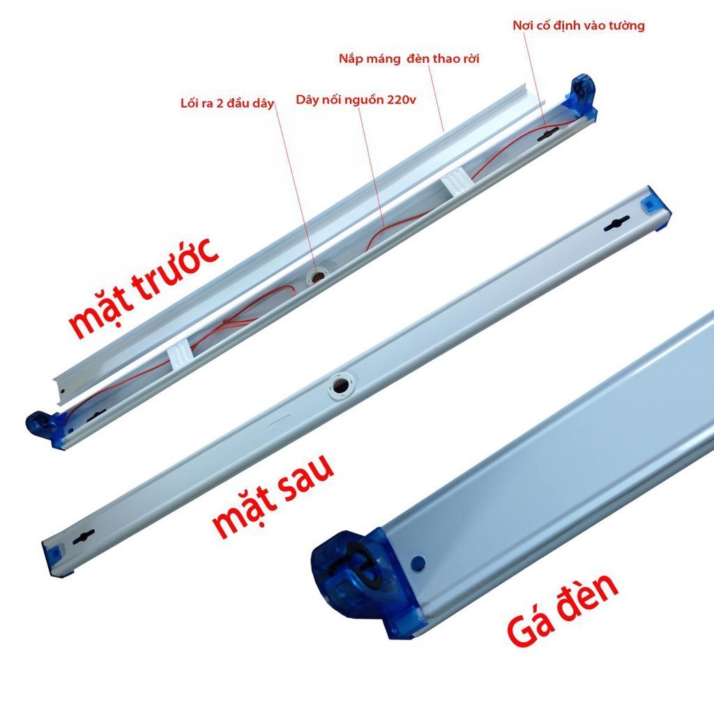 Máng Đèn Led 6T Dùng Cho Bóng Tuýp T8 Siêu Dày Giá Rẻ