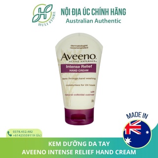 Kem dưỡng da tay từ yến mạch cấp ẩm 24 giờ Aveeno Intense Relief Hand Cream 100g