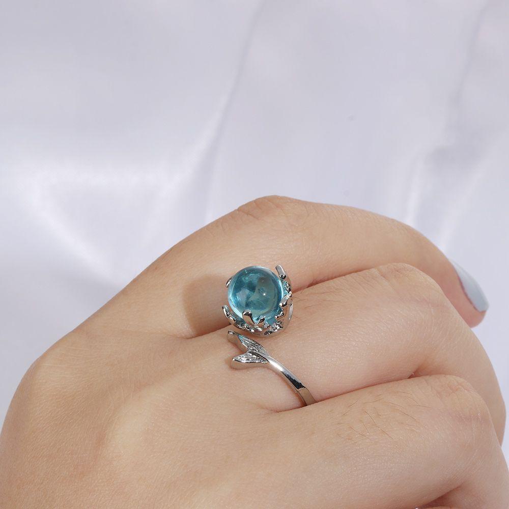 Nhẫn Hình Đuôi Cá Có Thể Điều Chỉnh Kích Thước Dành Cho Nữ