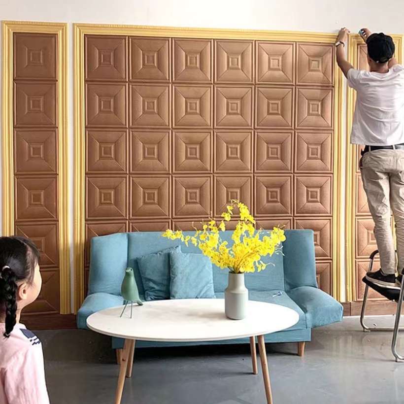 Miếng Dán Tường Bằng Xốp XPE Mềm 3D Tự Dính Chống Thấm Nước Chất Lượng Cao Trang Trí Phòng Ngủ Cho Bé