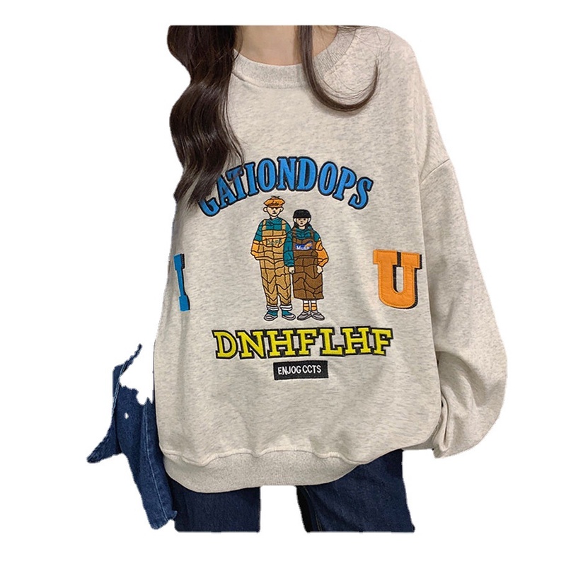 HIIXIIVI Áo sweater Mỏng Tay Dài Cổ Tròn Dáng Rộng Thời Trang Hàn Quốc 2022