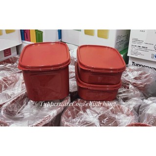 Bộ hộp TUPPERWARE đựng kim chi dưa cà...đựng được đồ khô và ngăn mát