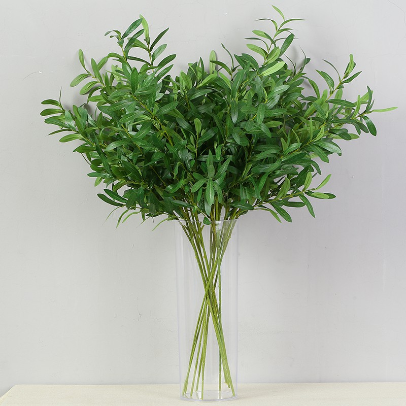 Cành oliu lá giả, lá điểm cắm hoa, trang trí nhà cửa, decor