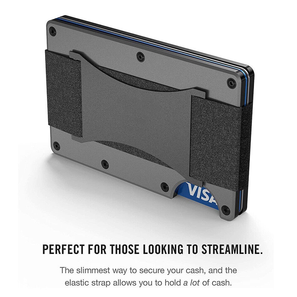 Ví Kim Loại Kẹp Tiền / Thẻ Tín Dụng RFID Cho Nam