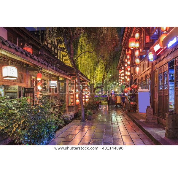 Tranh lụa 3d Hồng Kông Phố Cổ Kích Thước 1,5m x 2m HKPC01