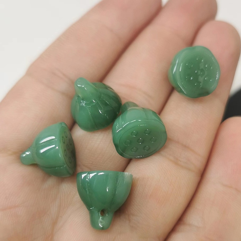 1 charm nhụy sen đá ép dạng treo 12mm nguyên liệu làm trâm làm trang sức cổ trang cosplay cổ phục