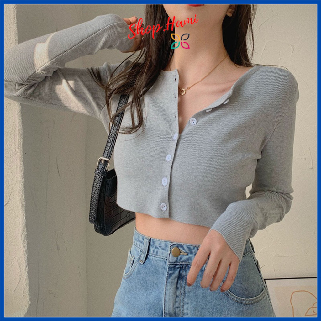 Áo Croptop YAN Tay Dài Nữ Ulzzang SHOP HAMI CRT02