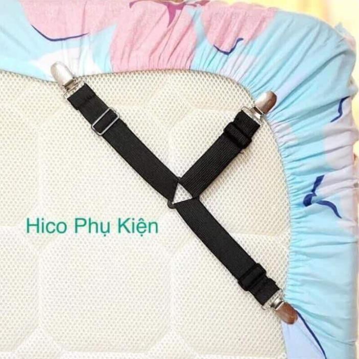 Bộ 4 dây nẹp cố định ga giường - Kẹp cố định drap giường (Gia dụng tiện ích 1102)