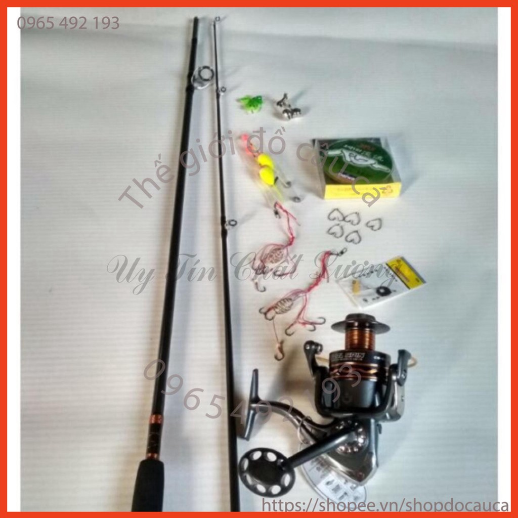 Combo bộ cần câu shimano 2 khúc đặc, máy câu yolo CS 6000 kèm phụ kiện ( rẻ vô địch ) ( giá siêu khuyến mại )
