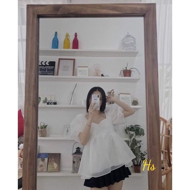 Váy baby doll cổ vuông HS6