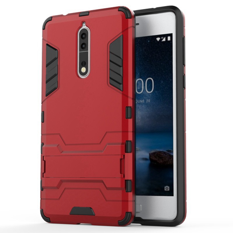 Ốp điện thoại phong cách Iron Man cá tính có giá đỡ cho Nokia 8