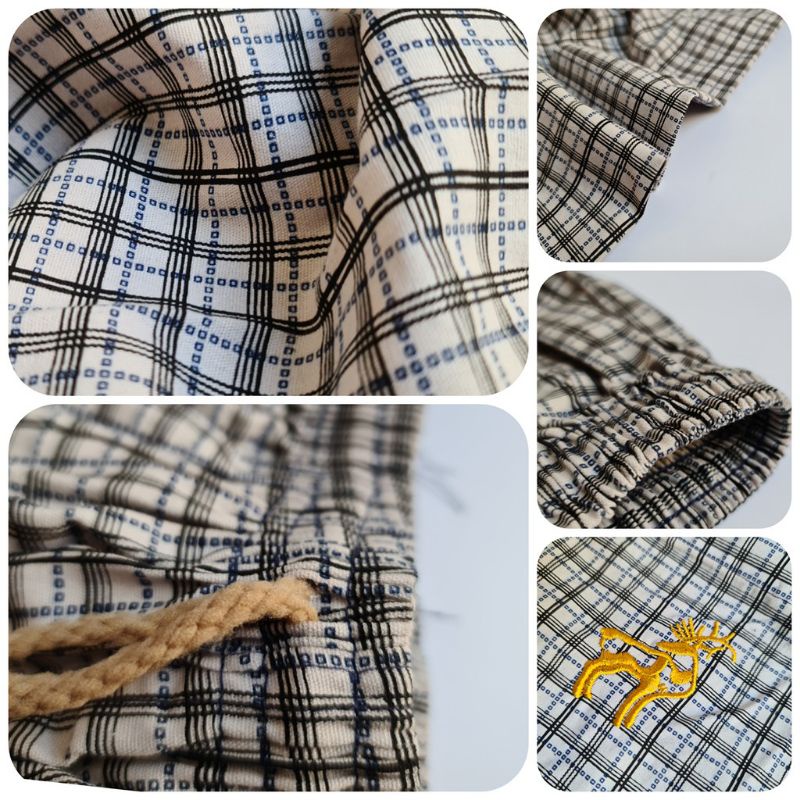 Quần Đùi Nam Thêu Nai Chất Cotton kaki Vải Đẹp