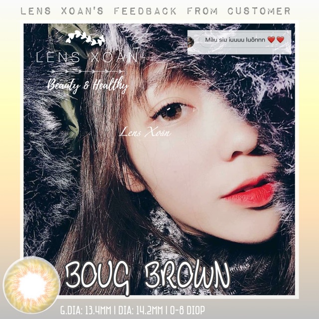 ÁP TRÒNG BOUG BROWN - OLENS | LENS XOẮN