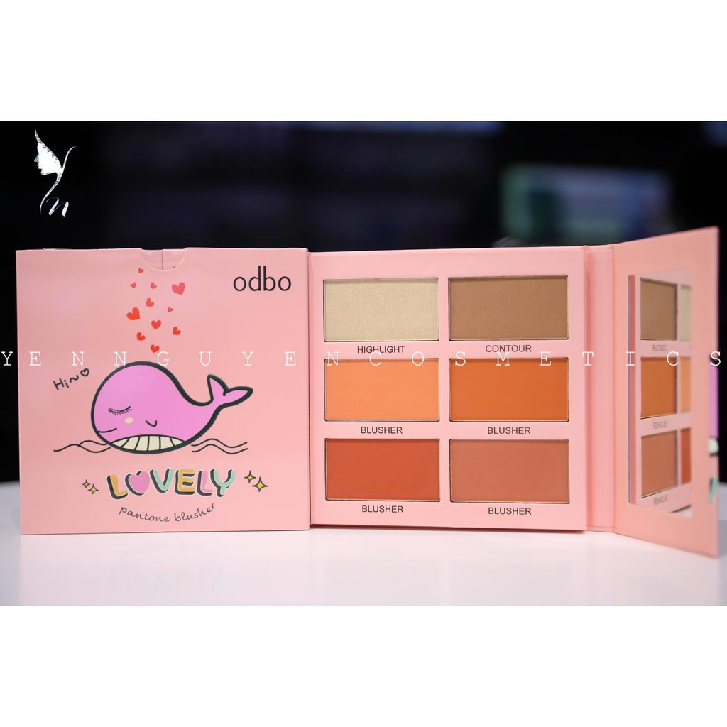 Bảng Má Hồng Odbo Lovely Pantone Blusher  6 ô