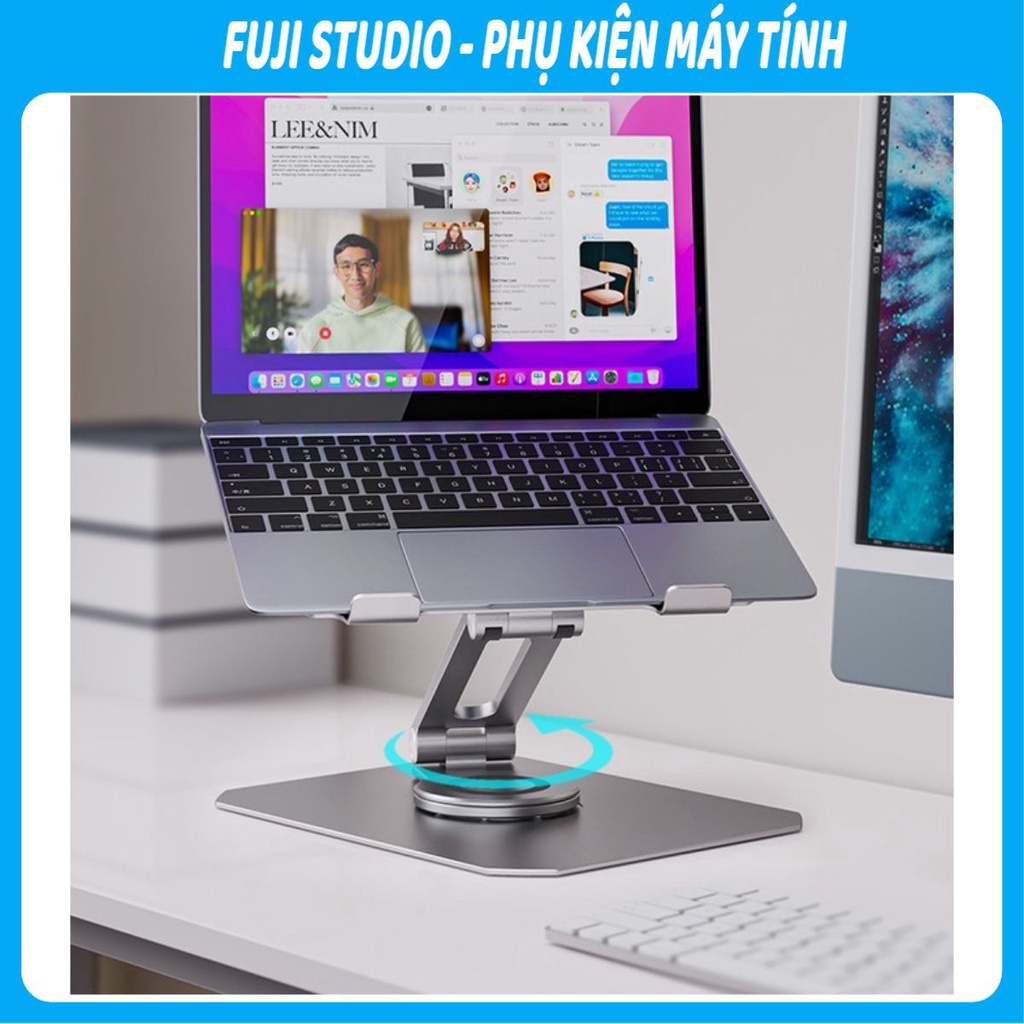 Giá đỡ Laptop, Macbook, Máy tính Boneruy L05 chân đế xoay 360 độ chắc chắn cao cấp cho máy 11 - 17 inch.