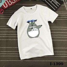 Áo Thun Nam Nữ Tay Lỡ Unisex Oversize Form Rộng Basic Tee Hình totoro cầm dù