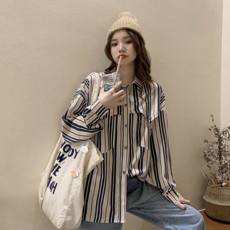 Áo Sơ Mi Nữ Oversize Kẻ Sọc 40855
