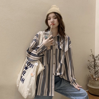 Áo sơ mi nữ oversize kẻ sọc 40855