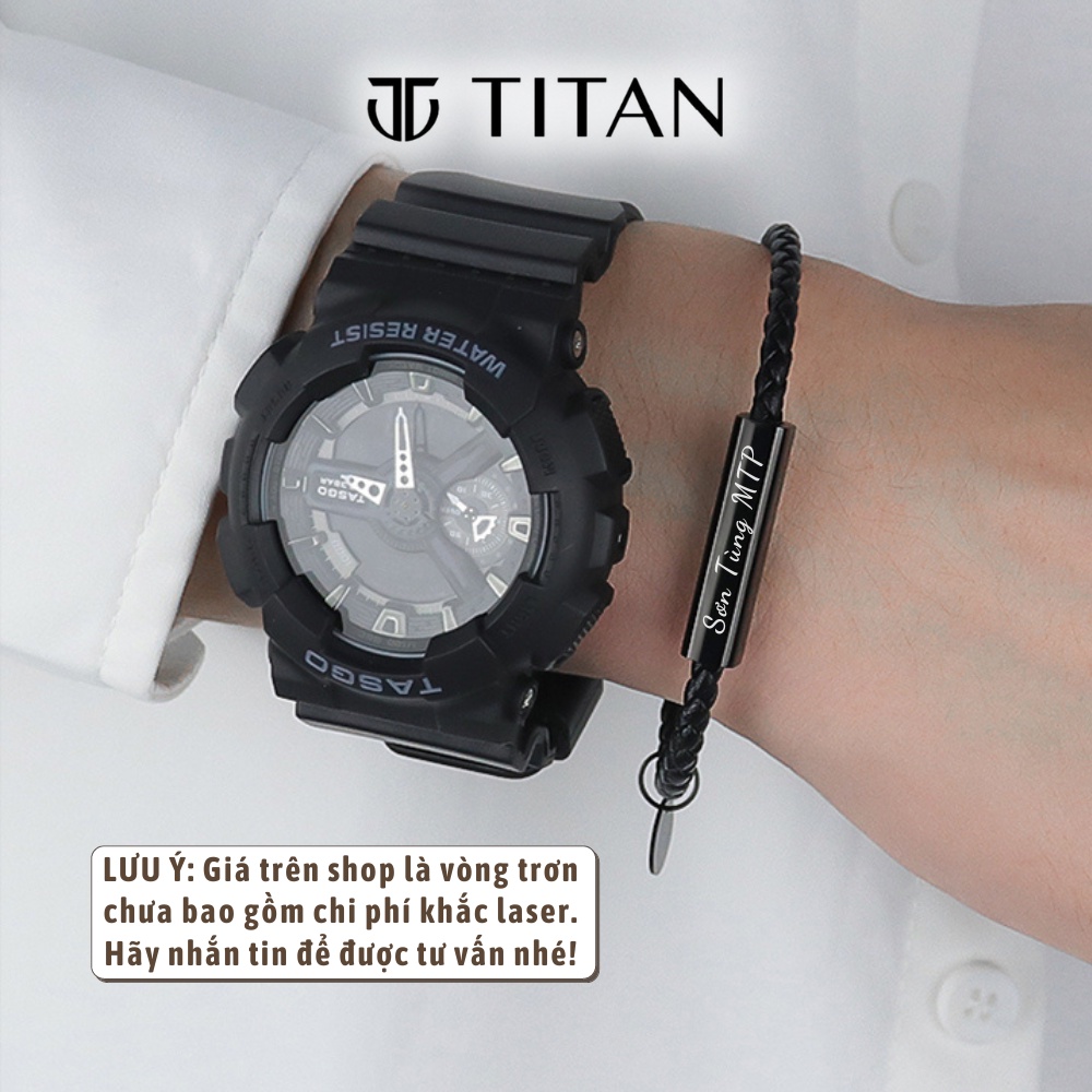 Vòng tay nam châm có Khắc Tên, Bracelet Clancy lắc tay thời trang unisex làm quà tặng, cặp đôi cực chất Titan Shop