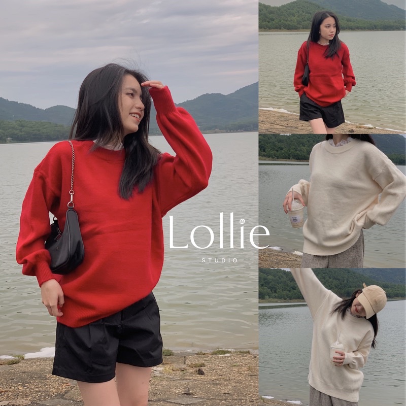 áo len cổ ren cao 3 phân LEN182 LOLLIE STUDIO