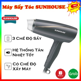 Máy Sấy Tóc Sunhouse SHD2306 Đen- Máy Sấy Tóc Công Suất Lớn 3 Chế Độ Gió, Gấp Gọn, Tiện Lợi