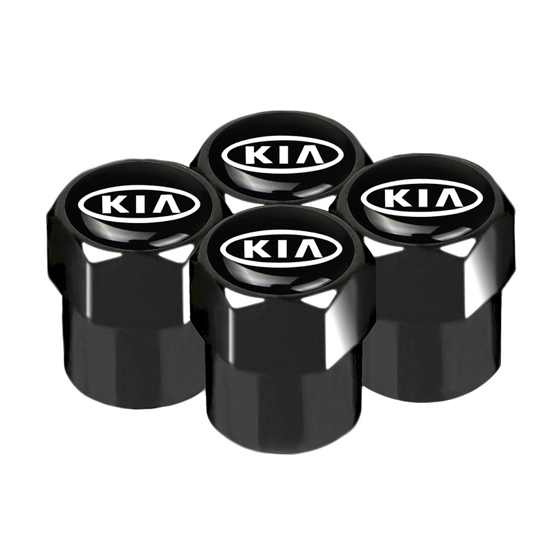 Set 4 nắp đậy van bánh xe hơi Kia Morning Seltos K3 Carens Forte Cerato Soluto