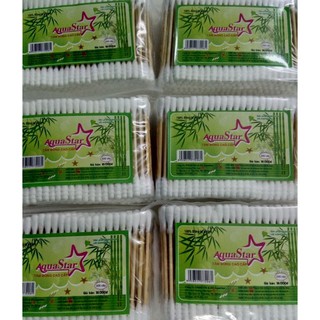 Tăm Bông ráy tai thân gỗ AquaStar ( gói/200 cây)