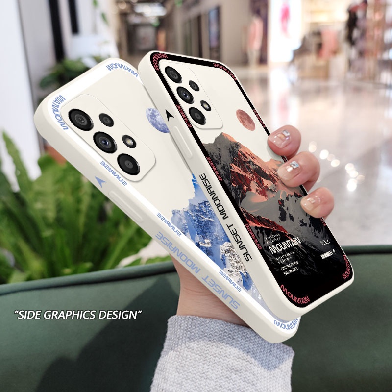 Ốp Điện Thoại Silicone Dẻo In Họa Tiết Cảnh Mặt Trời Mọc Cho Samsung Galaxy A73 A53 A33 A23 5G