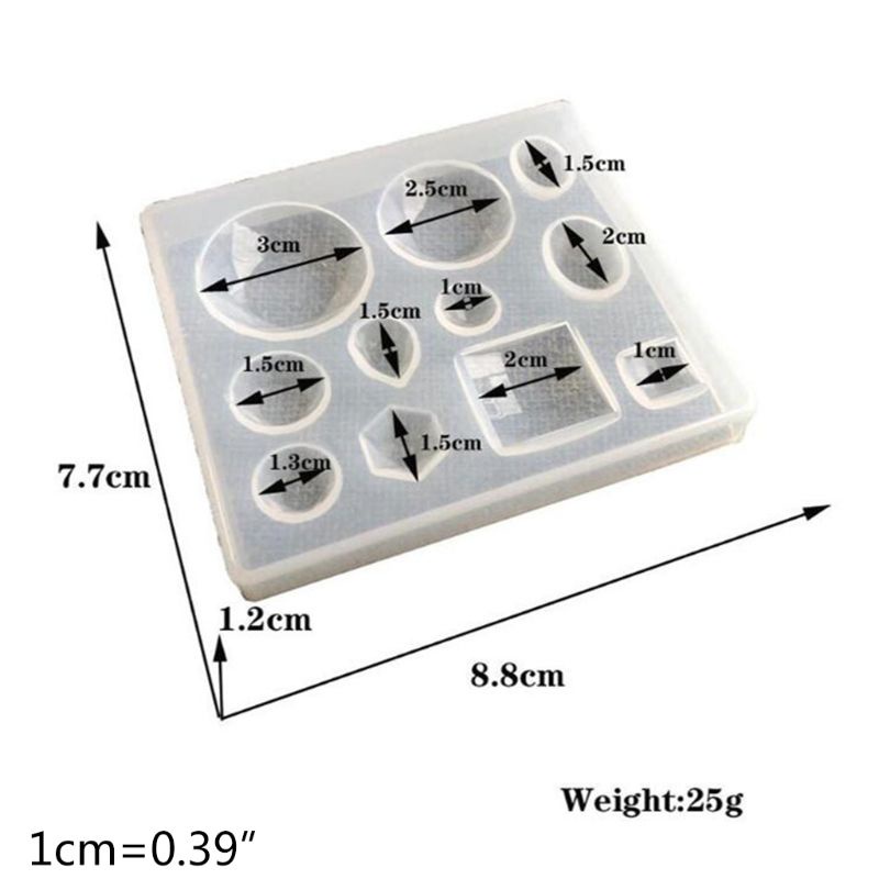 Khuôn Làm Mặt Trang Sức Hình Vuông/ Giọt Nước/ Giọt Nước Bằng Epoxy Resin DIY