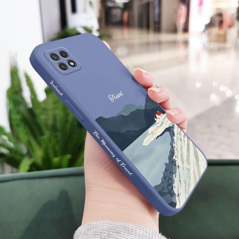 Ốp Điện Thoại Mềm Họa Tiết Icelandic Sáng Tạo Cho Samsung Galaxy A22 A12 4G 5G A02 A02S