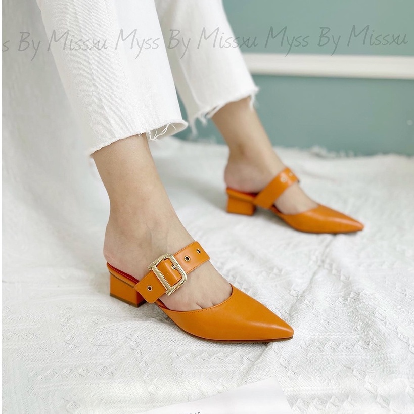 Giày sục nữ mũi nhọn cài khoen 5 cm thời trang MYSS - SU130