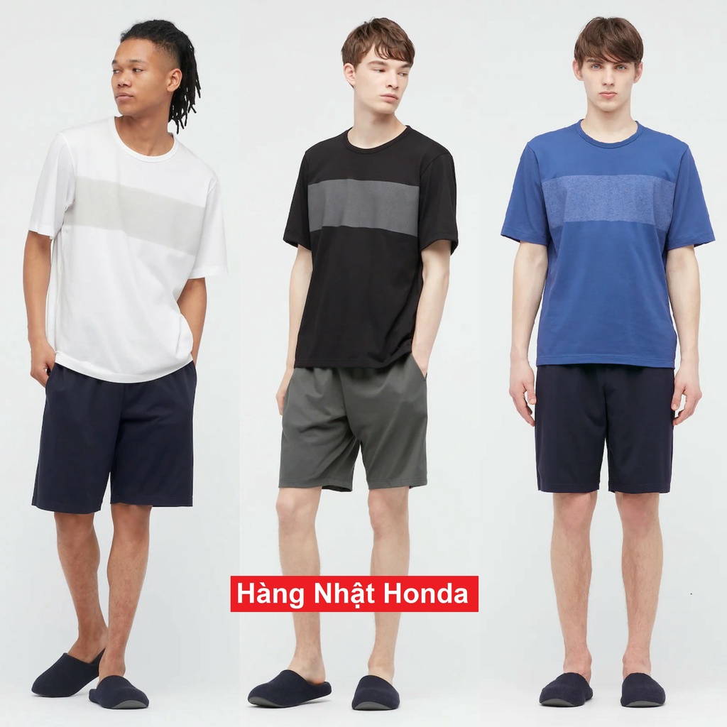 [Auth] Bộ quần áo mặc mùa hè Cotton Airism Nam Uniqlo - Nhật Bản