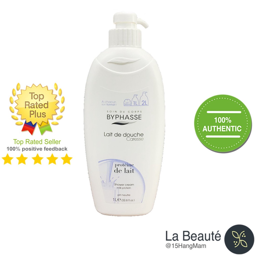 Byphasse Lait De Douche Protein 1000ml - Sữa Tắm Chiết Xuất Từ Sữa