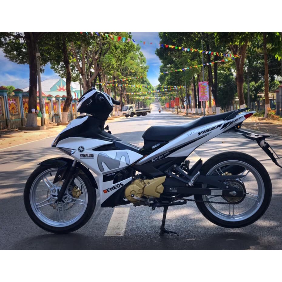 Tem trùm exciter 150 movistar trắng đen, tem exciter 150, team trùm exciter 150, tem xe exciter 150, team trùm ex 150, t