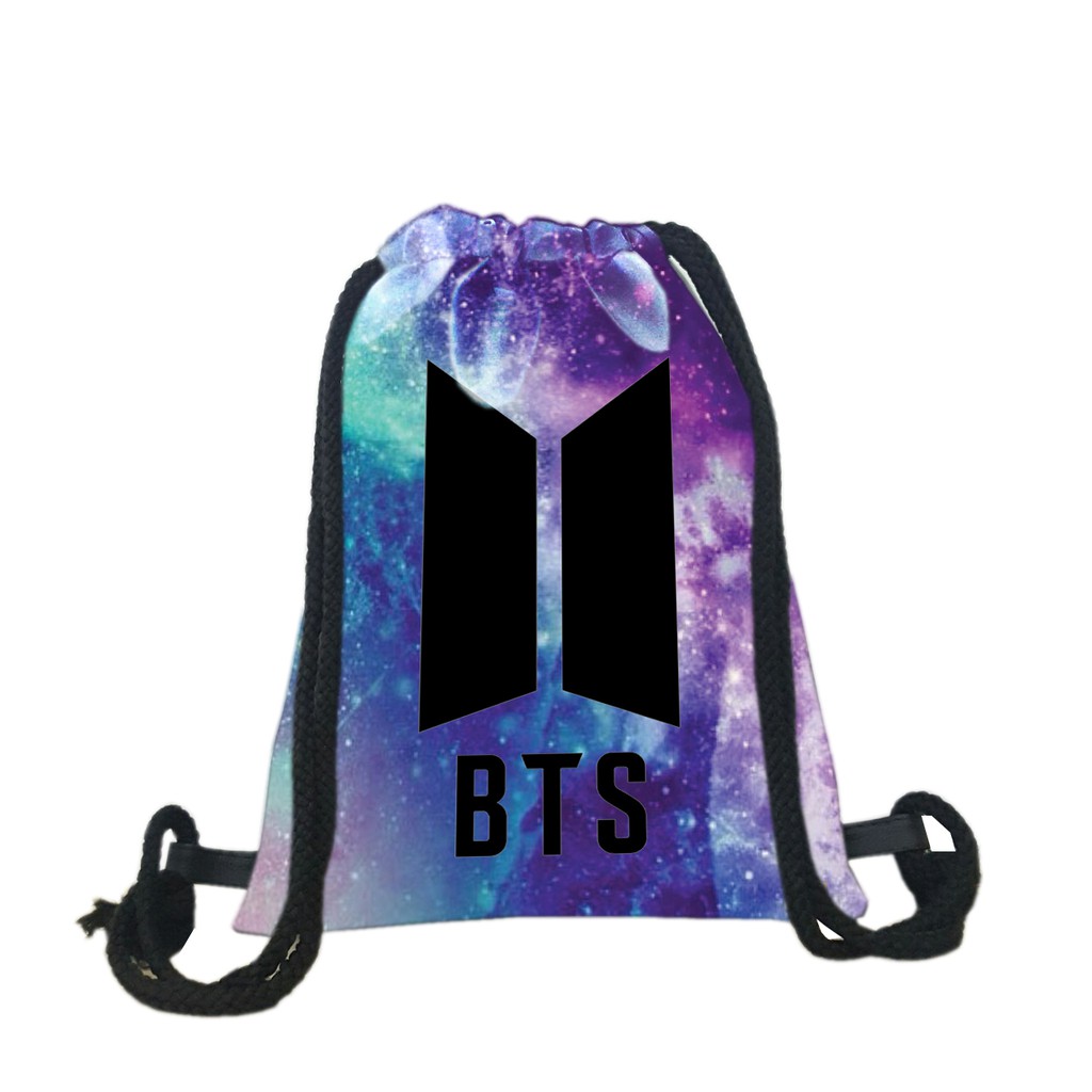 Balo rút logo BTS galaxy