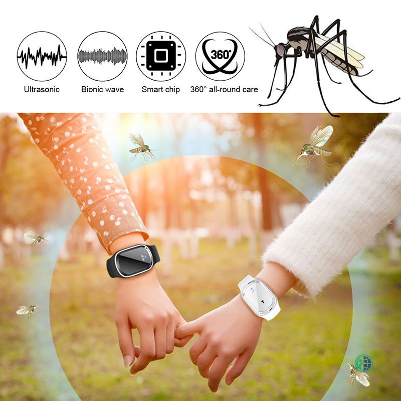(Hàng Mới Về) Vòng Đeo Tay Chống Muỗi Bằng Sóng Siêu Âm Mini Tiện Dụng