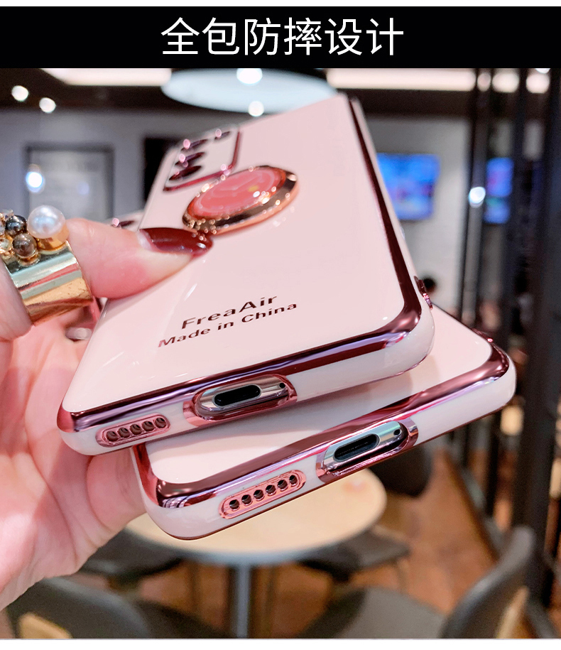 Ốp điện thoại mềm có giá đỡ dạng nhẫn lấp lánh sang trọng cho Huawei Nova 7 SE 5T 3i P30 Lite P40 Pro Mate 30 Pro