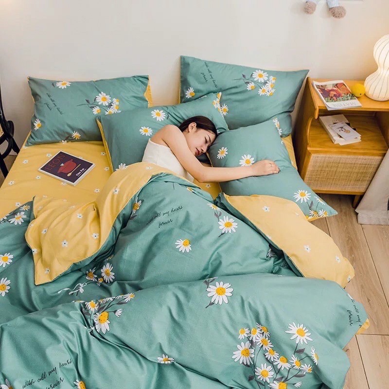 Bộ 5 món ga vỏ chăn  cotong poly cao cấp
