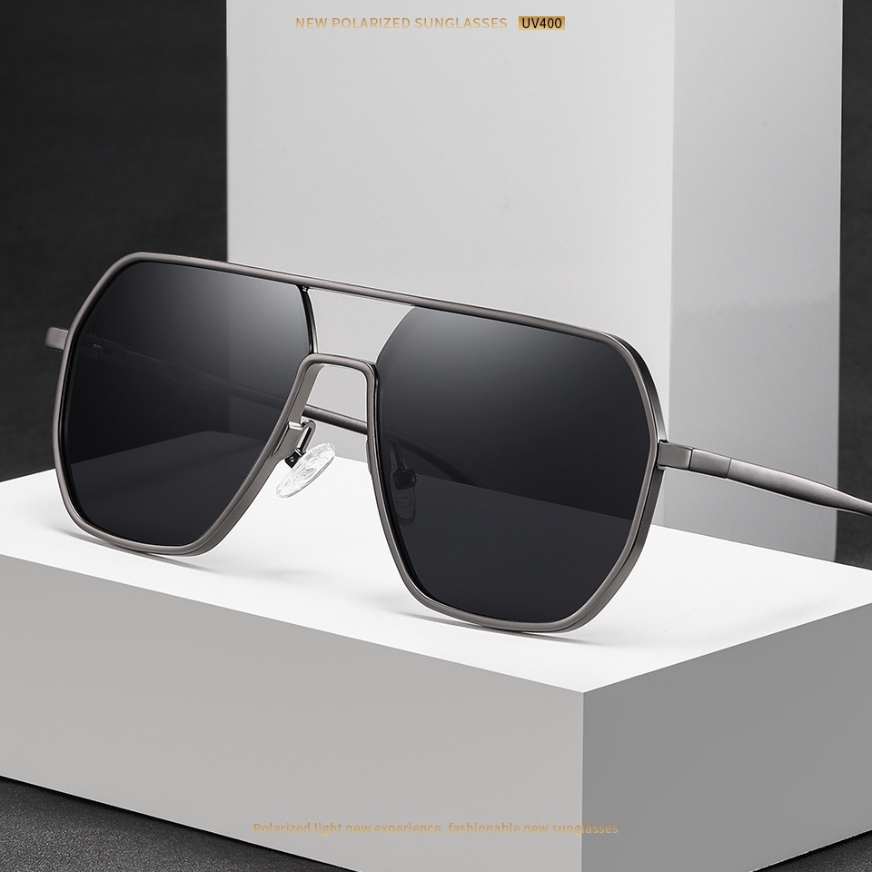 Kính Mát Phân Cực Gọng Nhôm Siêu Nhẹ pg043 Phong Cách Thể Thao Thời Trang Cho Nam