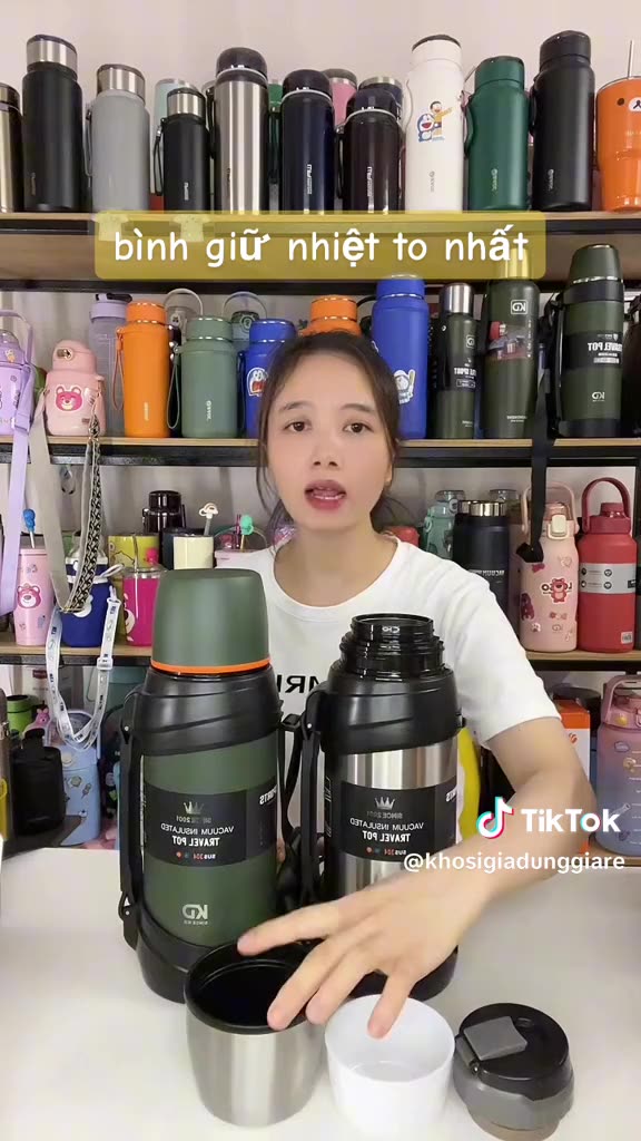 Bình giữ nhiệt cao cấp KD-938 inox 304 có dây xách dung tích 2000ml-2500ml | BigBuy360 - bigbuy360.vn