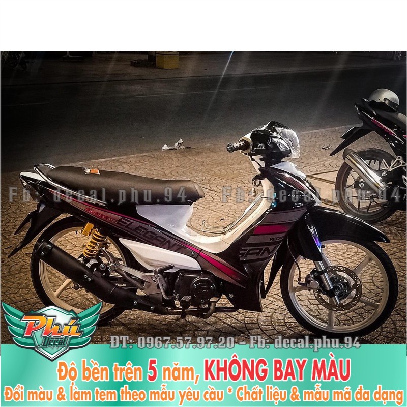 Tem rời Elegant đen bạc đỏ -1