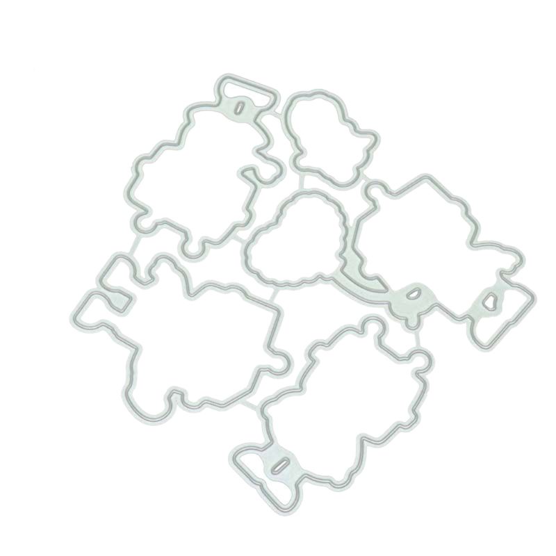 Khuôn Cắt Giấy Làm Từ Kim Loại Hình Đồ Ăn Nhiều Tầng Trang Trí Scrapbook