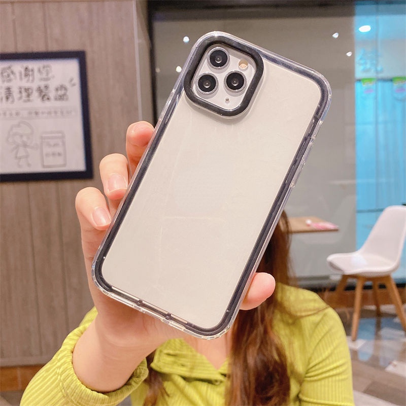Ốp điện thoại TPU mềm chống rơi vỡ ba trong một cho compatible for iPhone 14 Pro Max 13 Pro Max 11 Pro Max/ iPhone12 Pro Max / XS Max / XR/XS 7/8 Plus 12mini  SE20