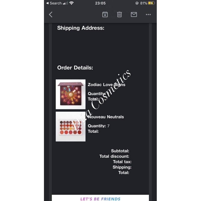 Bảng mắt BH Cosmetics Zodiac Love Sign Eyeshadow & Highlighter Palette