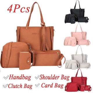 Bộ túi xách ví 4 món chất liệu da thời trang nữ