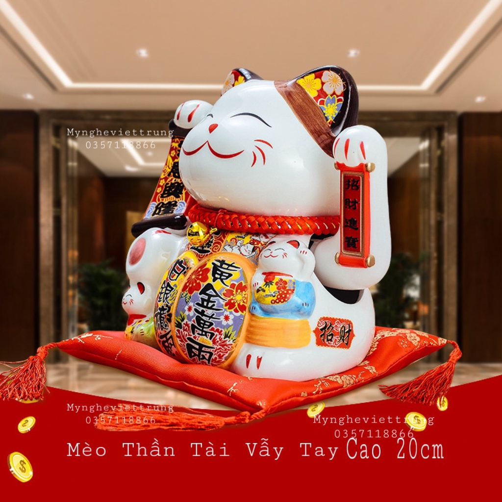 Mèo Thần Tài 20Cm May Mắn
