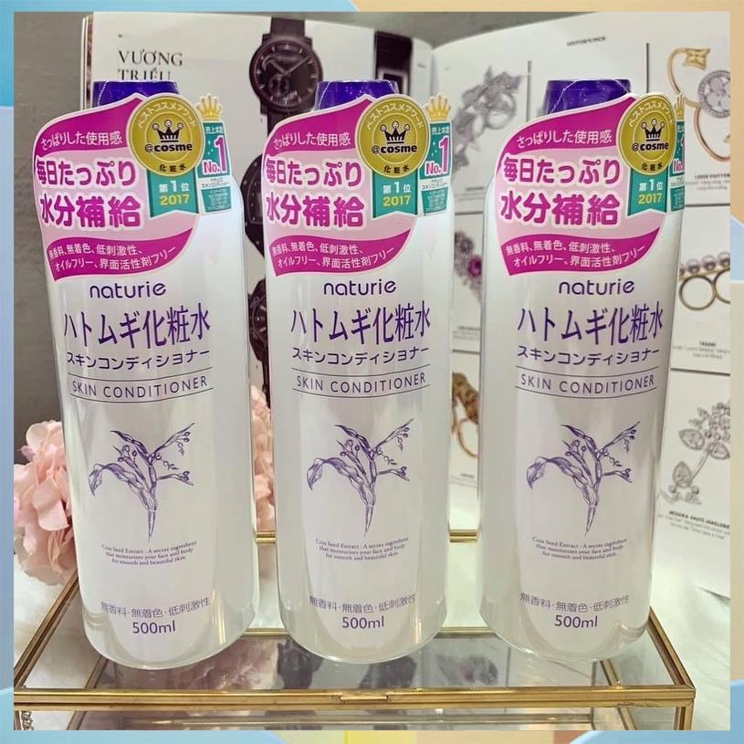 [SALE] NƯỚC HOA HỒNG GẠO DƯỠNG ẨM NATURIE NHẬT BẢN 500ML